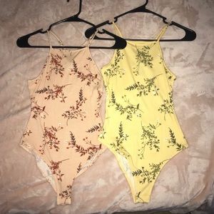 2 Floral Bodysuits